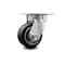 Service Caster 4 Inch Kingpinless Rubber on Aluminum Wheel Swivel Top Plate Caster SCC SCC-KP30S420-RAR - alternate 1